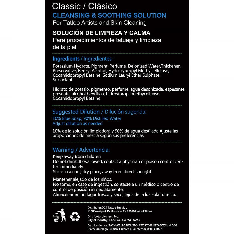 Blue Soap w/ a Squeeze Bottle