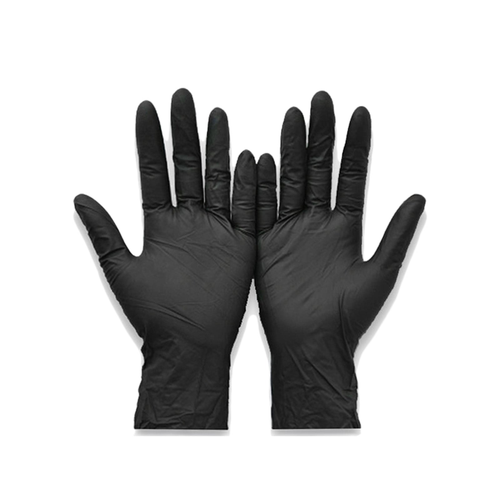 Pair of black nitrile disposable gloves included with the Dragoart Archer II tattoo machine kit