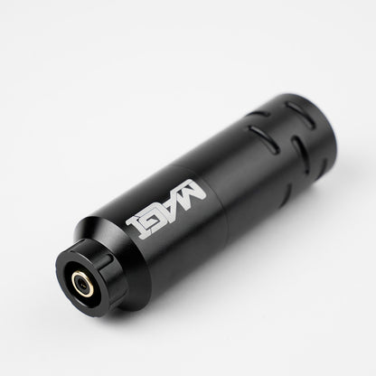MAGI rotary tattoo pen machine in black with durable lightweight design and RCA connection for professional tattooing.