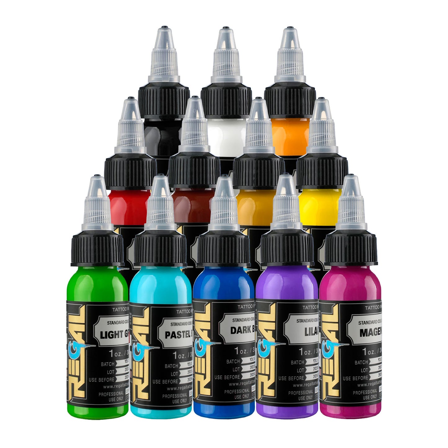 Regal Tattoo Ink Sample 12 Color Ink Set